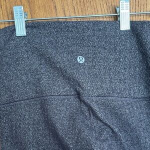 Lululemon Gray Herringbone leggings full length with fleece inside